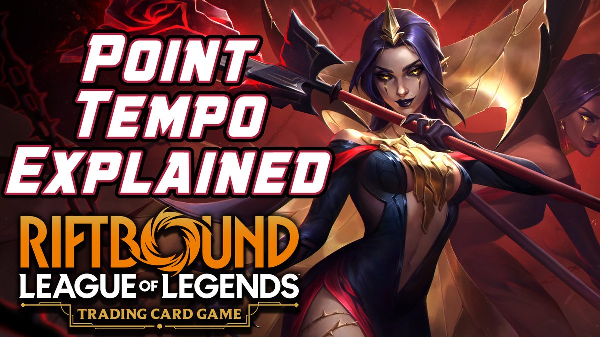 Challengertcg's tweet photo. ChallengerTCG is back with a new video! In this Riftbound Fundementals Class, DZiden takes an in depth look at what "Point Tempo" is and how to master it to start winning more instantly. This is one of the many offerings from our Challenger Tier only available on Metafy. Link ⬇️ https://t.co/q503Rqzz6a