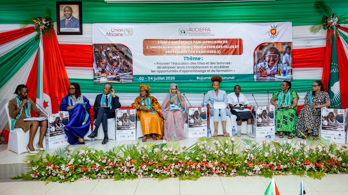 AU_CIEFFA's tweet photo. PANCOGEd 2 | Bujumbura | 02 July 
The @AU_CIEFFA 10th High Level Dialogue on Equality in Education.
Theme: "Integrating Nutrition and WASH to advance Girls’ and Women’s Education in Africa"

#AfricaEducatesHer https://t.co/IPGB1fdqdg