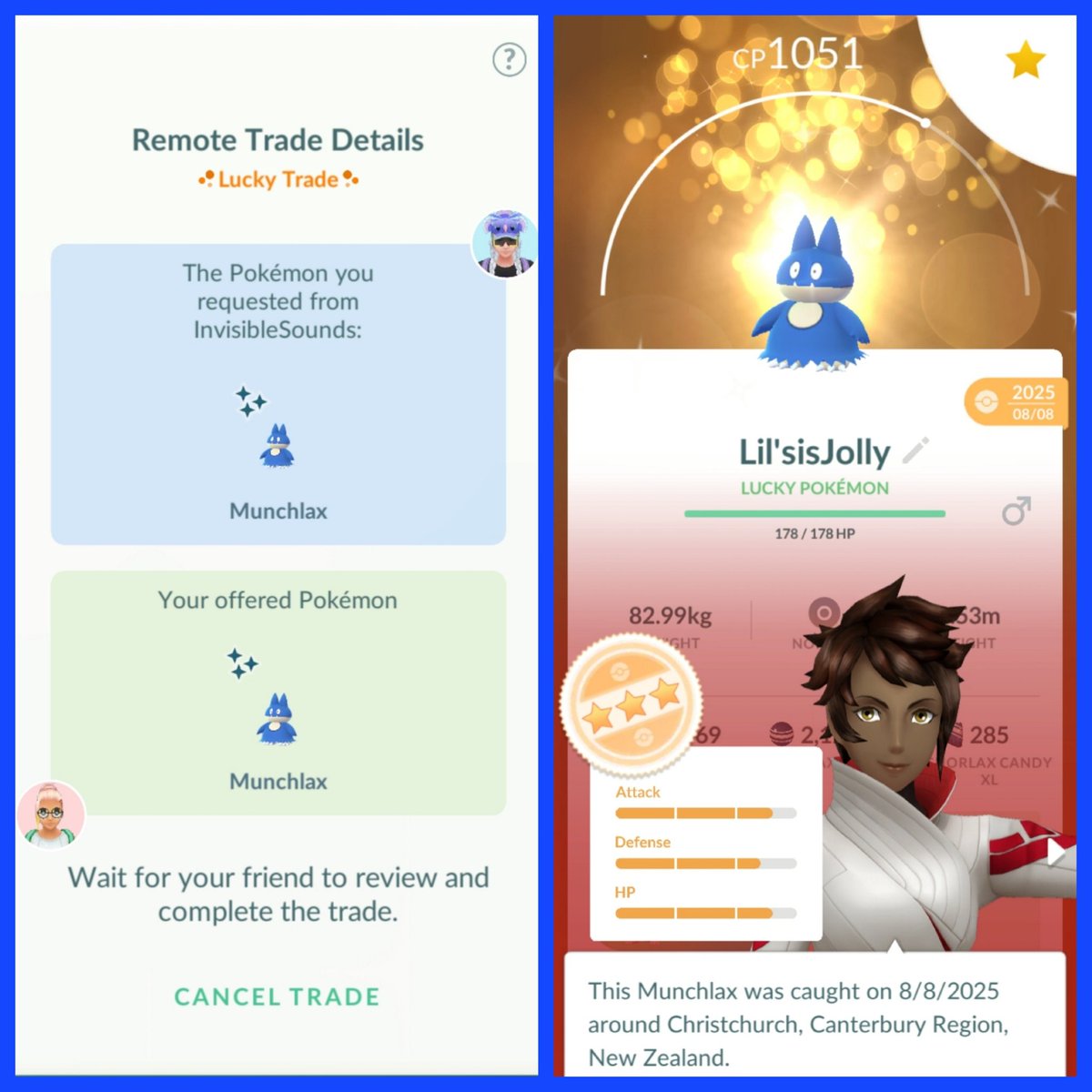 SneakyPika14's tweet photo. Thanks for the remote trade, sis!
@JollyNotNow one day I'll get my shlundo munchlax! 😮💨
Love you, sis! 🥰
#PokémonGoFriends
#Remotetrade
#Munchlax https://t.co/KRO5AhxIwe