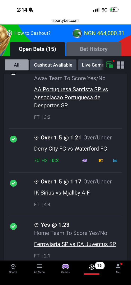 wfanjguy's tweet photo. Abeg make sporty settled my game make I use 2m inside for giveaway to my small followers 🥇😄💵🇨🇦. We are winning here back to back follow for sure winnings 🥇 https://t.co/dVPiNosWjN