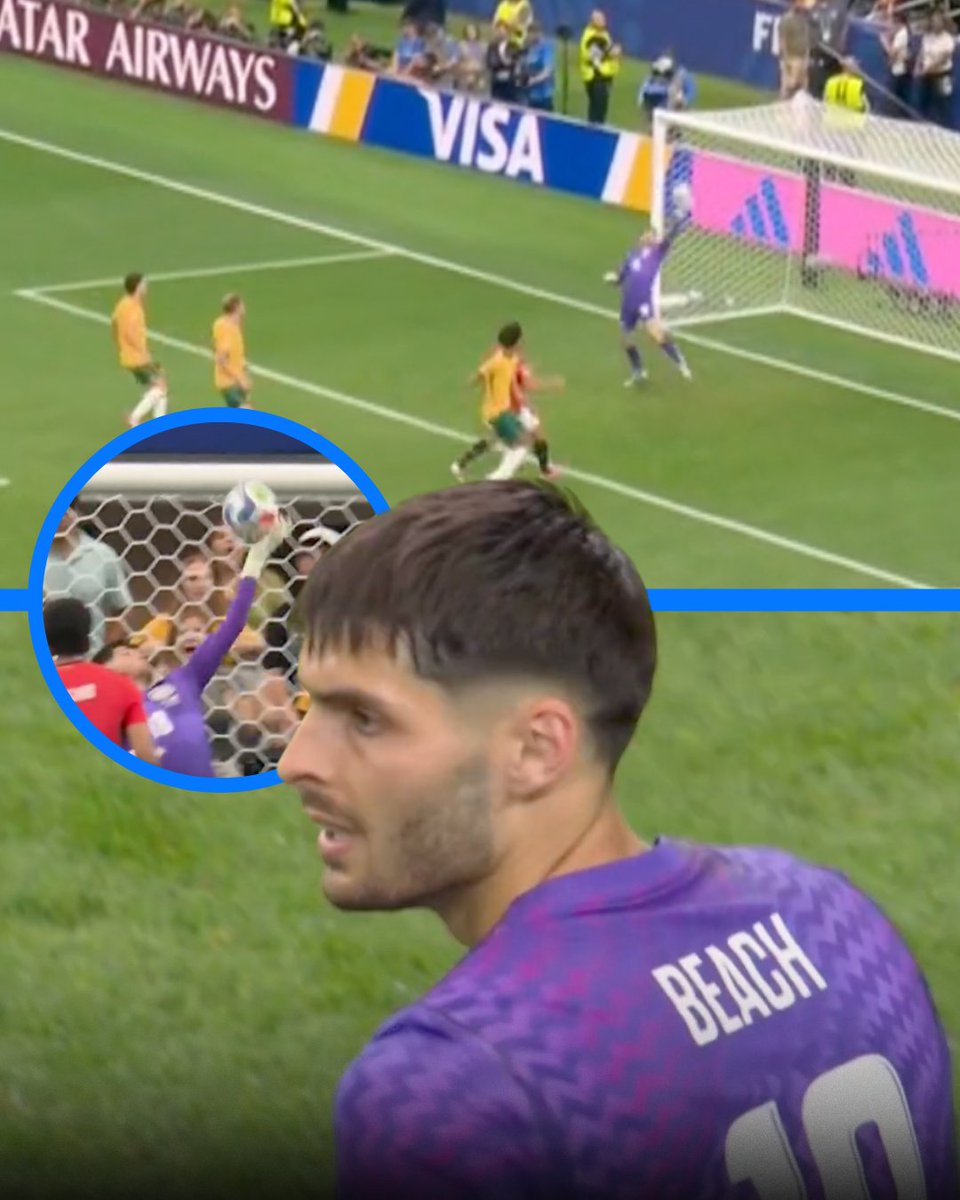 pvsportaunz's tweet photo. Patrick Beach with the save that sends it to extra time 👋🇦🇺

#football #Socceroos #PatrickBeach #WorldCup https://t.co/0FZ7oWY4dr