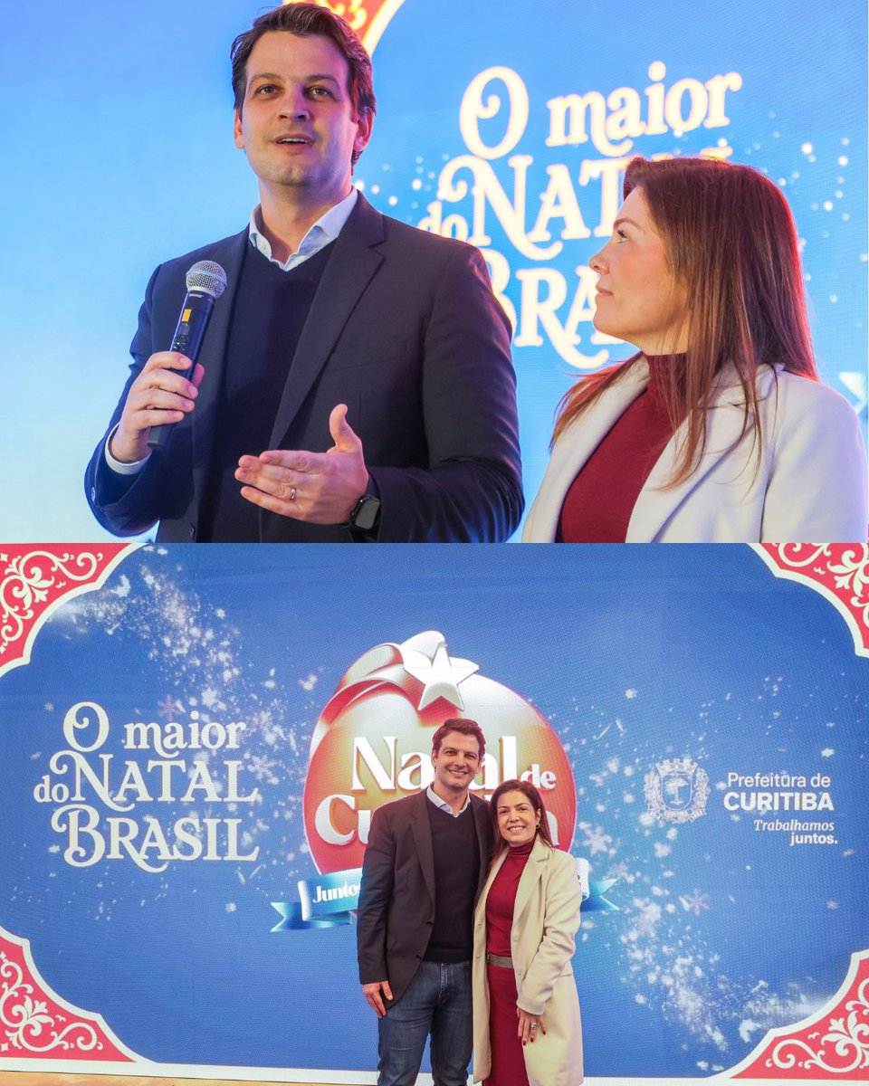_epimentel's tweet photo. Relembrando o lançamento do Natal de Curitiba 2026! 

Neste ano, teremos o inédito show de águas no Parque Tingui, mais uma temporada do Disney Celebra, agora com ainda mais dias de espetáculos, além de 150 atrações gratuitas.

Estamos preparando mais uma edição do maior Natal do Brasil, que transforma a cidade, movimenta a economia e cria momentos inesquecíveis para as famílias. 🎄