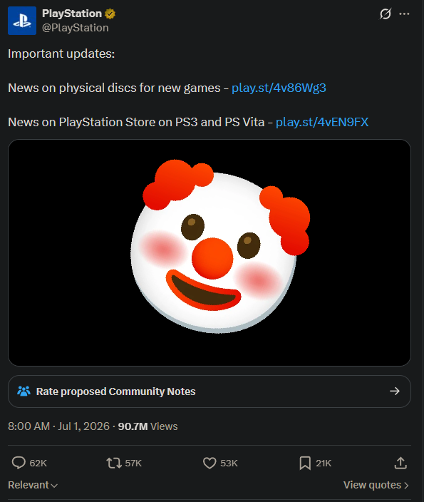 Vara_Dark's tweet photo. Playstation Faces MASSIVE Backlash After Killing Physical Games! More Price Increases Incoming? 😬 https://t.co/ruw6xQhX23 https://t.co/LyrbeSRfRJ