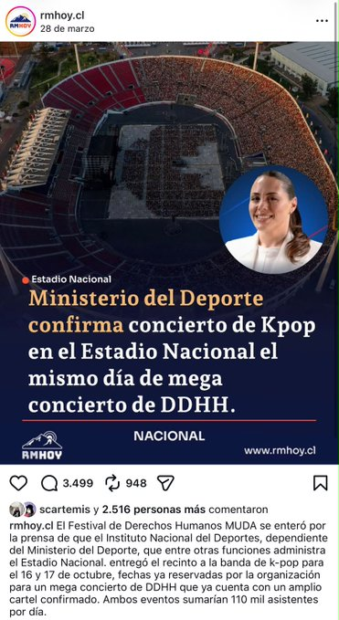 BTS_Up21's tweet photo. Aquí viene la gran interrogante: CÓMO ES POSIBLE QUE HA 3 MESES DE LAS FECHAS DE LOS CONCIERTOS DONDE DIVERSAS ARMY'S YA SE HAN ORGANIZADO CON MESES DE ANTICIPACIÓN COMPRANDO LAS ENTRADAS, PASAJES, RESERVACIÓN DE HOTELES, ETC. HOY ENFRENTEN LA INCERTIDUMBRE DE LA REALIZACIÓN DEL CONCIERTO!!
RECORDEMOS QUE EN ENERO SE ANUNCIÓ QUE CHILE FORMABA PARTE DE LOS PAISES DONDE BTS SE PRESENTARÁ CON SU TOUR (aún no se confirmaba donde sería), PERO 2 MESES DEPUÉS - EN MARZO SE CONFIRMÓ QUE SERIA EN EL ESTADIO NACIONAL,  NO ES POSIBLE QUE EN ESOS 2 MESES NO HUBO ALGUNA CONVERSACIÓN...NO HAY NINGÚN TIPO COHERENCIA....

....😠😤....CONTINUEMOS (+)
ARMY CHILE EXIGE RESPUESTAS
#BTSenChile #BTSALNACIONAL