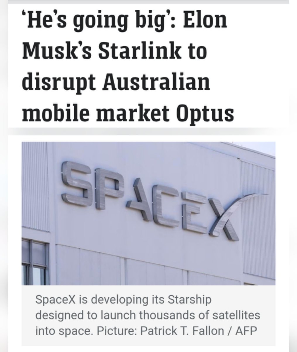 FranMooMoo's tweet photo. If Elon launches a mobile phone network in Australia, I'll  be shifting to it immediately. I'm more than impressed with starlink and would be keen to support him. I'm sure Albo and the eSafety Commissar will hate that. https://t.co/VyrdvU3vms