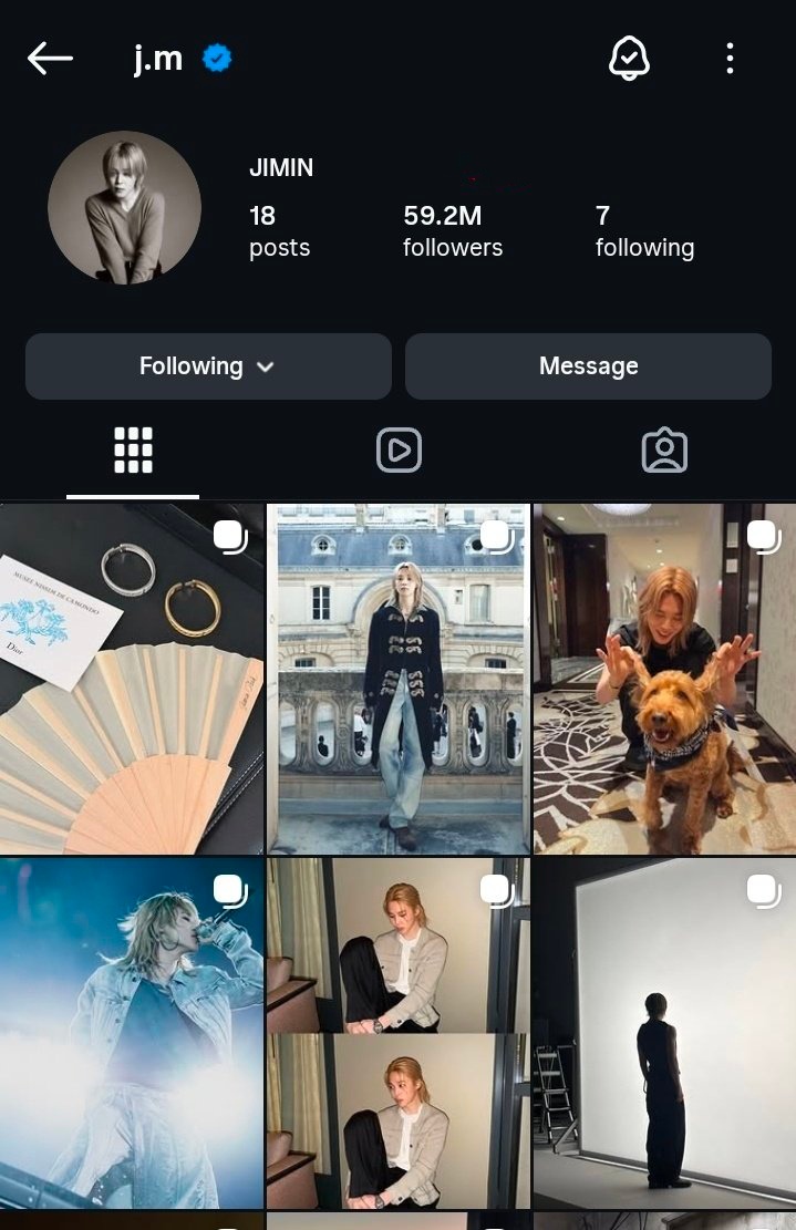 grisflor2018's tweet photo. Jimin has now surpassed 58.2 million followers on Instagram. 🔥

Millions follow, millions admire, and his influence continues to grow around the world every single day. ✨

JIMIN ON INSTAGRAM 
DIOR GLOBAL AMBASSADOR JIMIN 

#JIMIN #지민 #JIMINxDIOR @Dior https://t.co/SveLRKaFWG