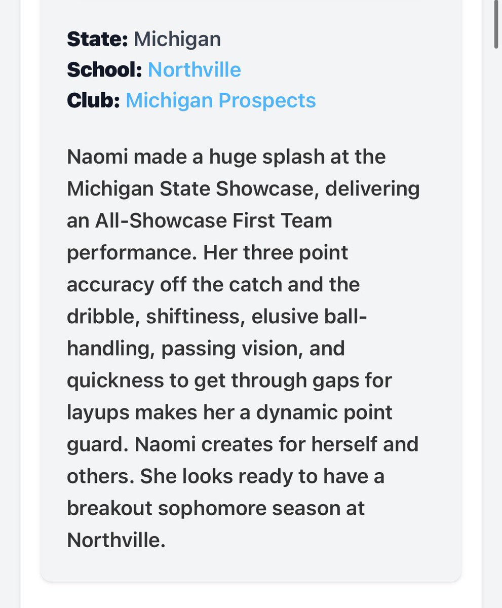 Naomi_Chou_2029's tweet photo. Thank you so much to @CoachEvanBell for an amazing write up! https://t.co/ab5sakBWVD
