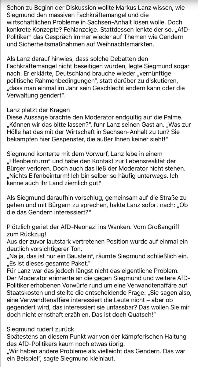 sschlachter's tweet photo. @Bobesch1280173 Stimmt. Siegmund hat in Lanz seinen Meister gefunden. Warum ein Provinzpolitiker, denn vielleicht 700.000 Verwirrte wählen würden, Zeit im ÖRR bekommt, versteht auch niemand wirklich. https://t.co/beKFItuNVn