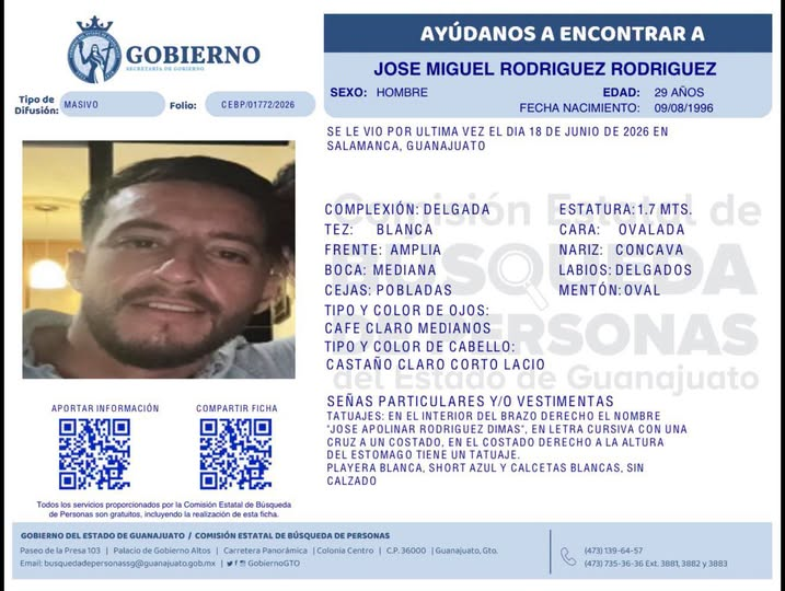 DesapGto's tweet photo. #TeBuscamos #LesBuscamos 
👤 Brisa Johana Flores Luna
👤 Wendy Ángela Ruiz Luna
👤 José Miguel Rodríguez Rodríguez

📍Desaparecieron en los mismos hechos el 18 de junio de 2026 en #Salamanca, Guanajuato

WhatsApp de @BusquedaGto : 473-139-6457 || @Claudiashein @LibiaDennise || @Busqueda_MX