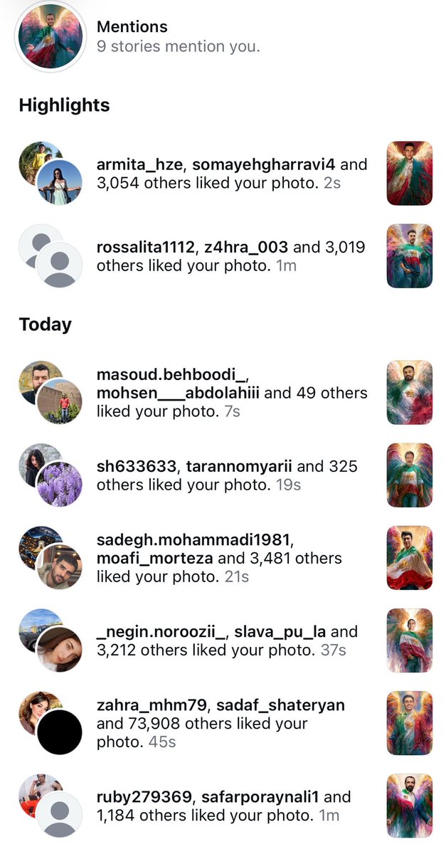 IlanBlock's tweet photo. My insta is just non stop notifications from Iranians https://t.co/y8bFG96rJs