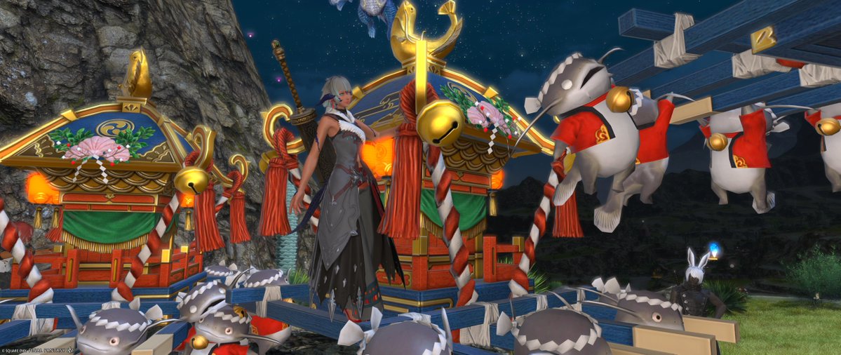 feuxa2009's tweet photo. #FF14
昨夜は念願の神輿デビューしました！
オルコ・パチャの朝日を浴びて
ワッショイ🎊ワッショイ🎊
#Belias鯖FATEツアー https://t.co/QPcnC2JR4Q