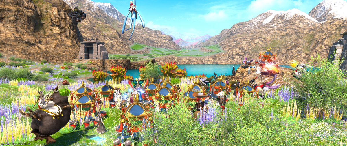 feuxa2009's tweet photo. #FF14
昨夜は念願の神輿デビューしました！
オルコ・パチャの朝日を浴びて
ワッショイ🎊ワッショイ🎊
#Belias鯖FATEツアー https://t.co/QPcnC2JR4Q