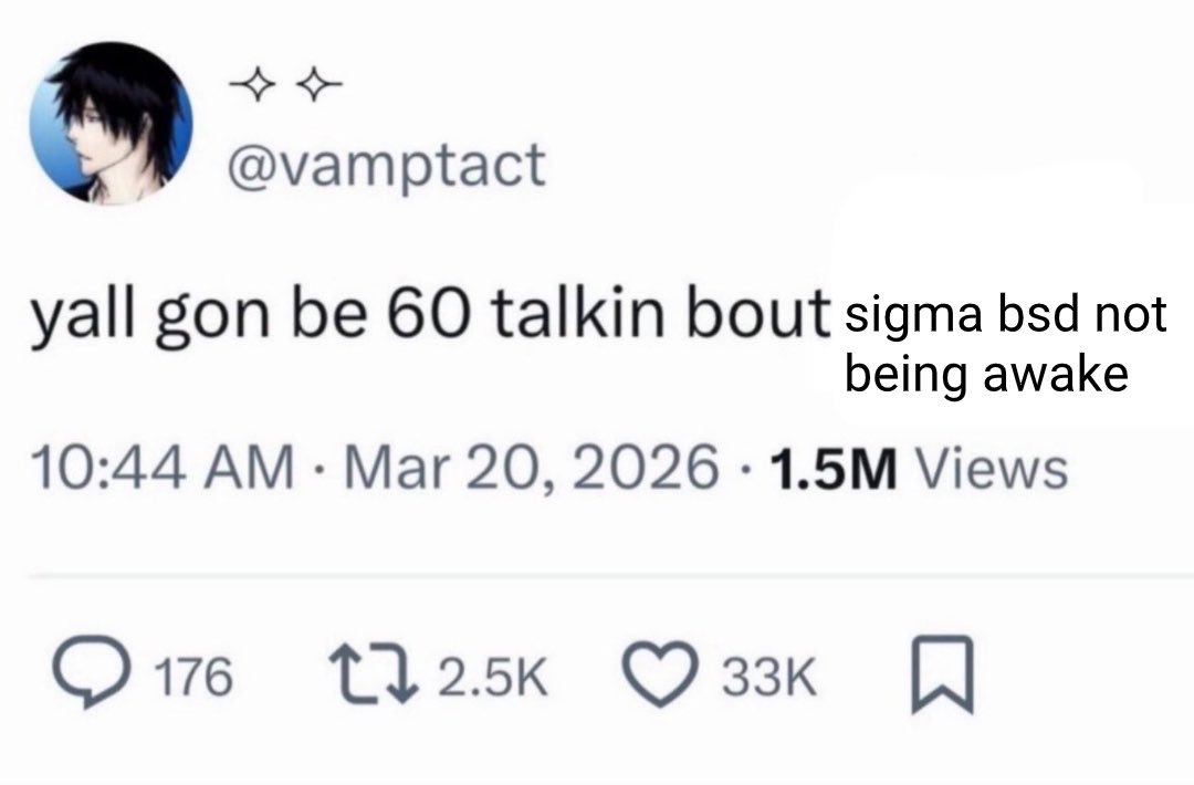 sigmaflopology's tweet photo. how it feels to be a sigma bsd fan https://t.co/lwWb3fBkmY