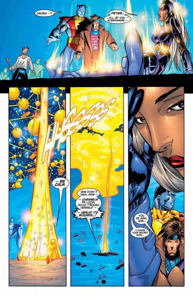 lij_jj's tweet photo. @JaxonRen26348 @cleaswitch You’re right. They’re all energy manipulators as well but specific kinds of  energy. 
Bobby- thermal
Erik- electromagnetic 
Remy- kinetic
Ororo can shape all forms of energy to create natural effects. She’s not limited to 1 form. It’s how she can do cool non weather things too. https://t.co/ORuWU3obYN