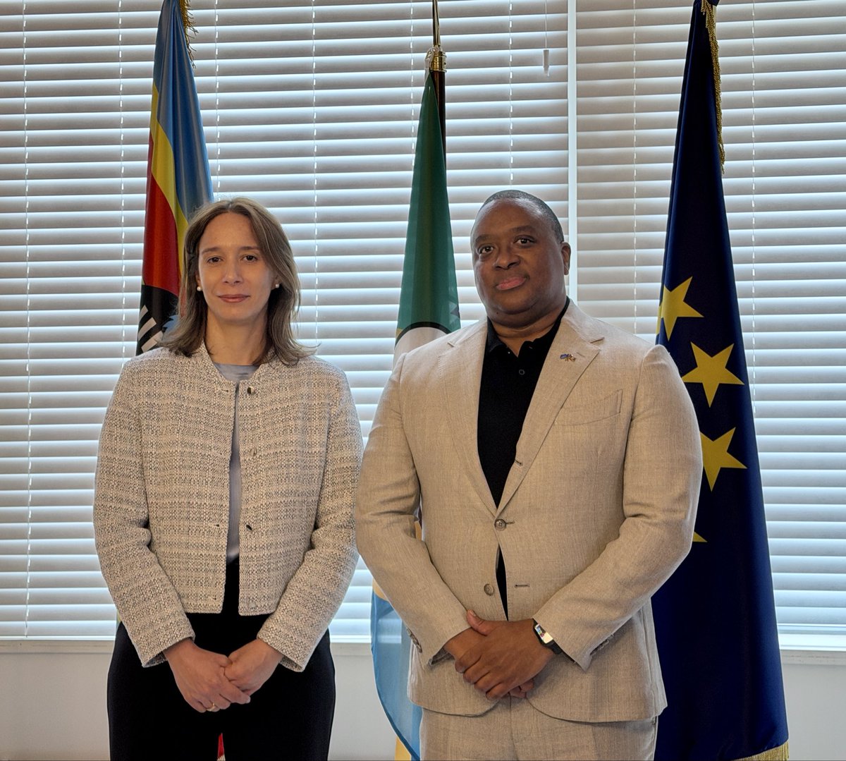 CCordeiro_EU's tweet photo. 🇪🇺🇸🇿 Thank you, Eswatini’s Ambassador Mngomezulu, for a warm and insightful discussion on EU-Eswatini partnership and broader collaboration within the Organisation of African, Caribbean and Pacific States. Eswatini’s voice on African affairs carries real weight. @EUinEswatini https://t.co/PmElYsHjrY