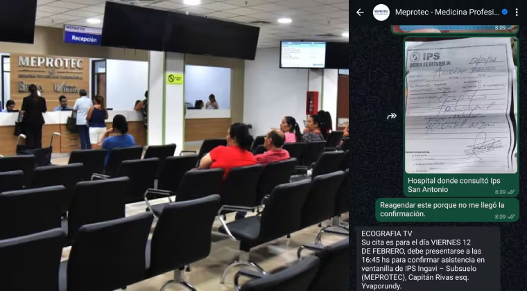 delpynews's tweet photo. ▶️ ¡DE NO CREER! |😱🏥

Una asegurada del IPS denunció que le reagendaron una ecografía para febrero de 2027, luego de que su turno fuera cancelado por el feriado del pasado 30 de junio.

📌 La mujer tenía su estudio previsto en el Hospital Ingavi, pero asegura que nunca recibió la confirmación correspondiente y, tras volver a iniciar el trámite, le dieron una nueva fecha siete meses después.

🗣️ “¿Cuánto nos descuentan mensualmente para ofrecer un servicio tan deplorable?”, cuestionó la paciente, quien pide una solución para acceder al estudio mucho antes.

📄Diario HOY (Web)