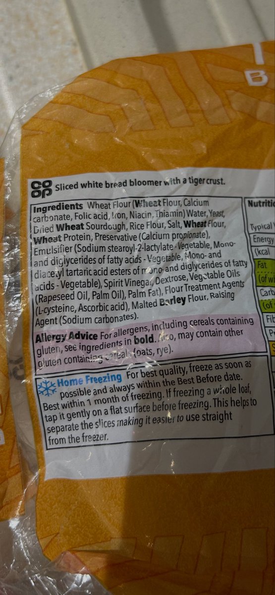 Oldpost185862's tweet photo. @ClareCraigPath Let’s hope that @coopuk remove the folic acid from their Tiger Bread Bloomer… https://t.co/fzWTTvcXxX