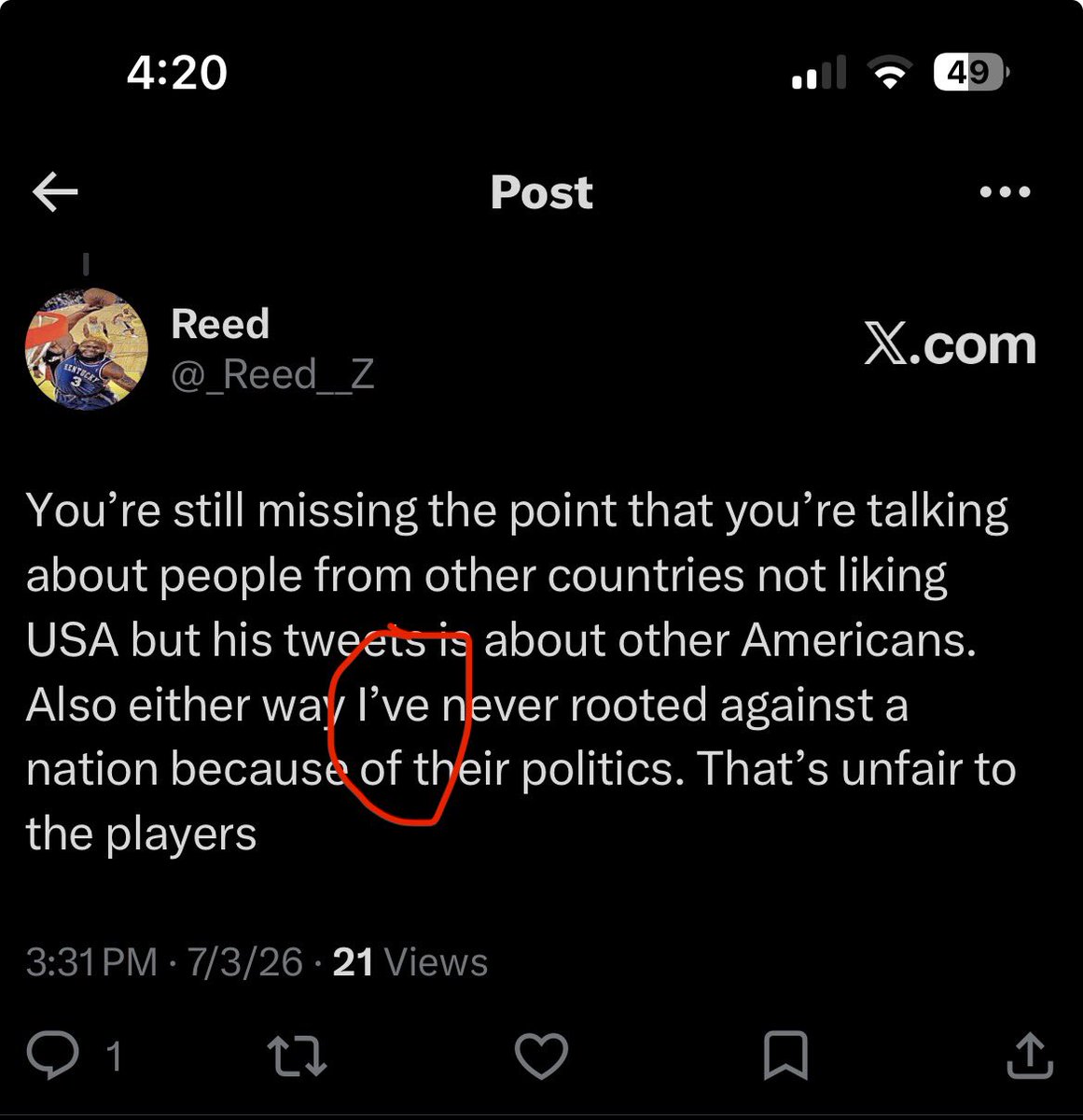 Reed tweet media
