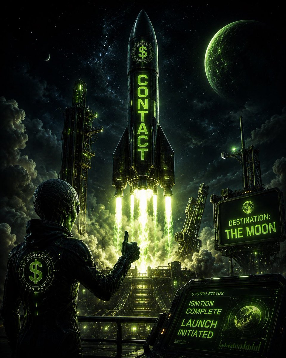 Labdasmemes's tweet photo. 🚀 $CONTACT has officially begun its mission. 👽

While many are waiting for confirmation, others are accumulating before the big liftoff. 

The team is active, the community keeps growing, and new milestones are being achieved to take the project even further. The best is yet to come. 🌕💚

📢 TG: https://t.co/YfGyBmtf3v

CA: GkDYHiWxdkWXEJ3nGVyhFqQtYTqp4ggfQKqWpWpLpump