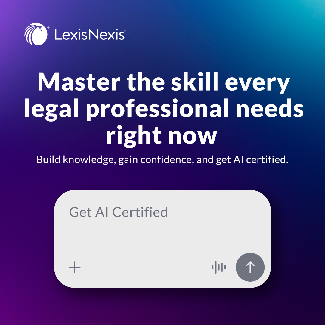 LexisNexis's tweet photo. Great AI results start with better prompts. 

Explore the AI Prompt Essentials Certification from LexisNexis University and build skills you can apply to research, drafting, and analysis. 

Start learning: https://t.co/8OxruUu1X5 https://t.co/4iT9QdUSyJ