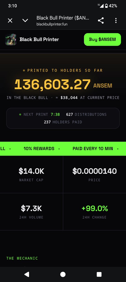APakfa3365's tweet photo. @BlackBullSol @blknoiz06 @vanillafunk713 @BullpenFi Black bull printer Besvnngx8ZQ2dbyLFwPLquHdvpn2sawM2UzfSCx7CREV

Hold as much you can , airdrop $ANSEM every 10 minute https://t.co/2gDHSAcW1n