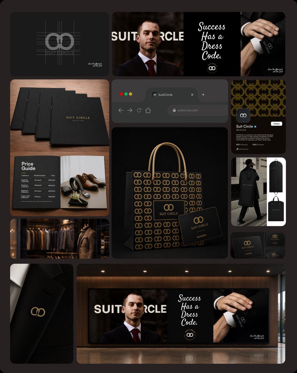 BigAntus's tweet photo. Luxury isn't loud. It's intentional.
This Brand identity was designed around the idea that premium brands don't need excessive elements to make an impact. https://t.co/6WT76NG0Oq