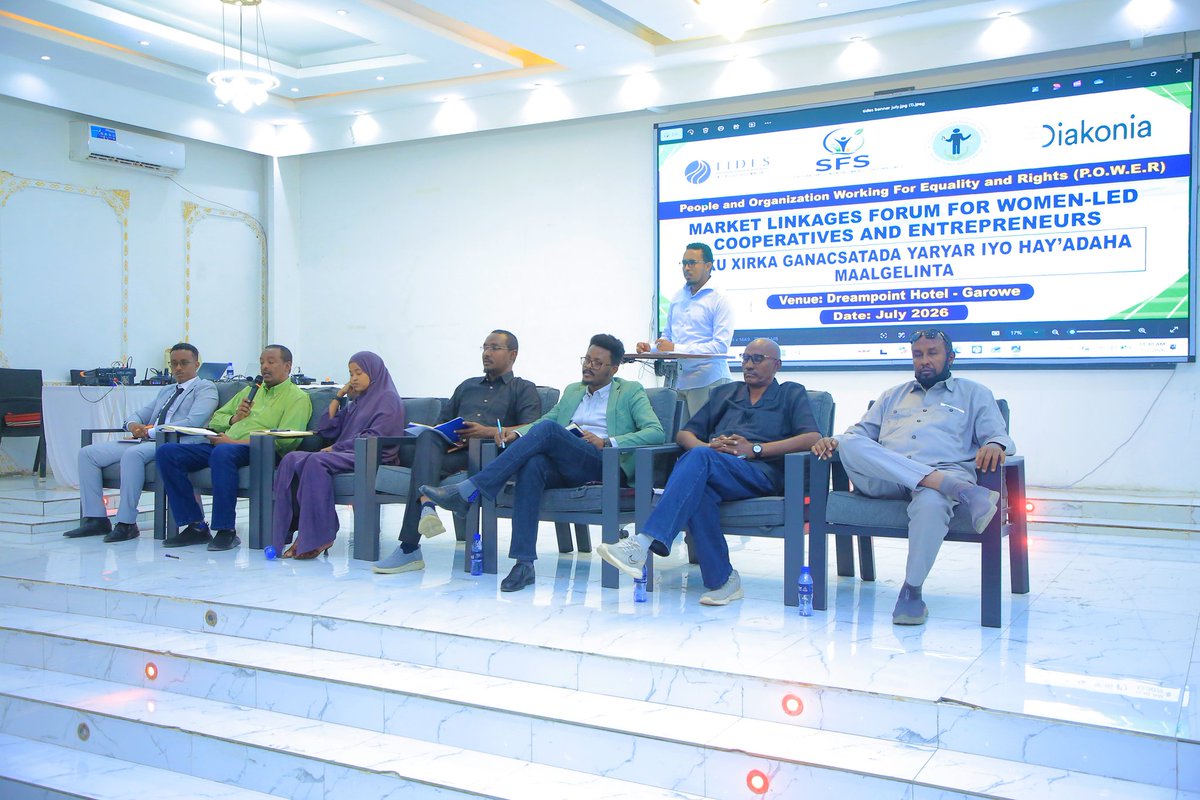 SFSorgj's tweet photo. Somali Family Services (SFS), in partnership with Diakonia, successfully concluded a four-day training and market linkage initiative in Garowe for women-led cooperatives, women entrepreneurs, and young graduates.
#SFS #Diakonia #Garowe #WomenEmpowerment #FinancialInclusion https://t.co/WWk6jy2R4C