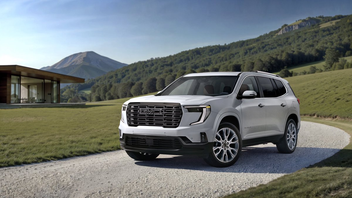 cole_marzen's tweet photo. Deliveries for the midsize 2027 GMC Acadia will commence later this summer from $45,595, including the $1,995 destination charge. In addition, the rugged Acadia AT4 can be had for $54,395, while the range-topping Acadia Denali Ultimate equipped with AWD comes in at $67,395. #GMC https://t.co/0nf7BSJFUo