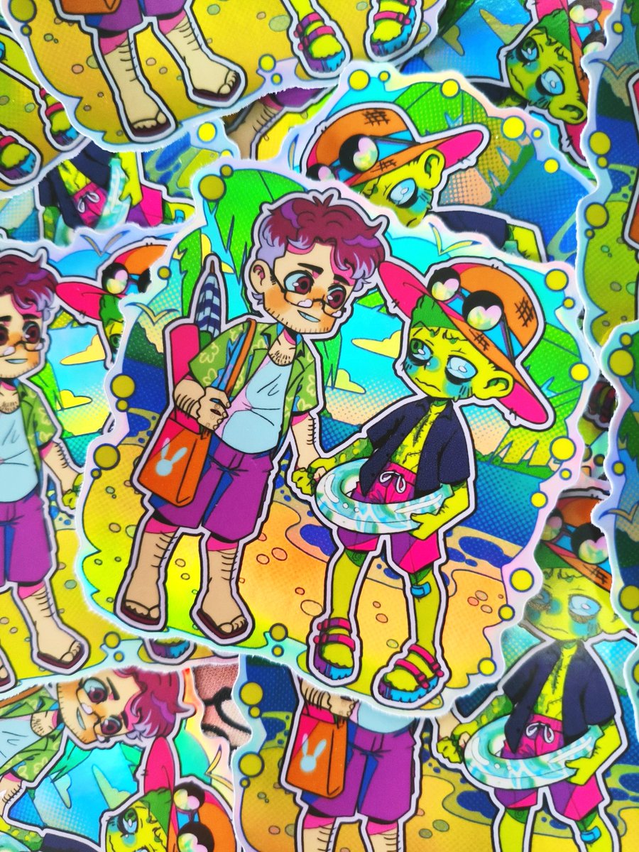 LirhyaPetitPain's tweet photo. Holo stickers shipped today for my patrn and k-f members 🤓 https://t.co/XLExdYgGfZ