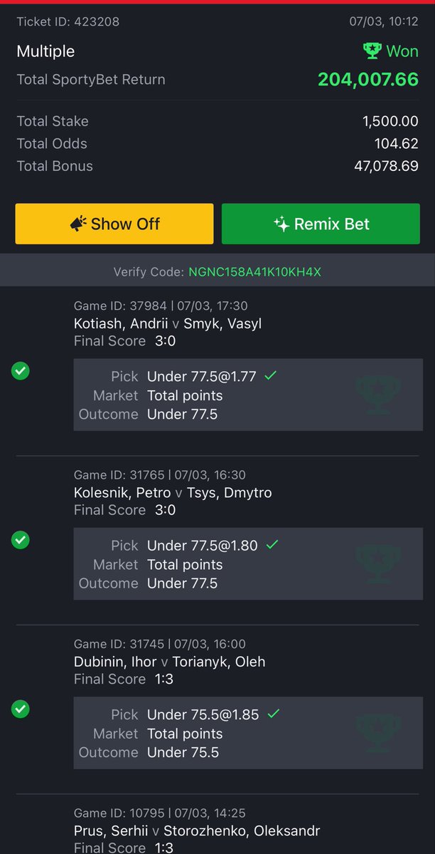Akinztipz's tweet photo. BOOOOOOOOMMMM 💥 💥 💥 💥 

CONGRATULATIONS IF YOU PLAYED, WE DON BOOM 100 ODDS BACK TO BACK.

5TH 100 ODDS UNDER 2 WEEKS 😂😂😂

REPOST AND DROP WINNING TICKETS TO ENCOURAGE ME ✌️❤️ https://t.co/WLc36VcySn