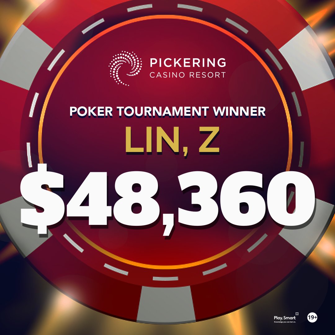 PickeringPoker's tweet photo. Congratulations to our winner of the $1150 NLH Poker Tournament on Thursday, July 2, 2026! 🏆
With 186 Entries 
$186, 000 Prize Pool 
Top 19 payouts 
 
The next Poker Tournament on deck, Tuesday, July 7, 2026, Two $200 Turbo. Don't miss your chance to shuffle up and deal your way to victory. Visit https://t.co/52PE36NKlB for more details.
