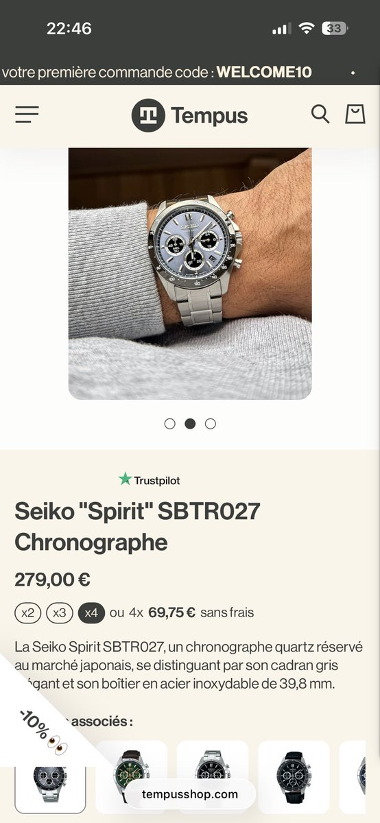 Samfrs5's tweet photo. @Zyczk0 @MrTempus_ Comment ça Z fait que tu l’as à ce prix ? Moi je la trouve à 279 de base https://t.co/llRPmb8kuK
