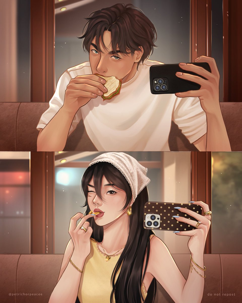 petrichorpeacee's tweet photo. #eremika date night 🥪🍟 https://t.co/Boi0ldcbIU