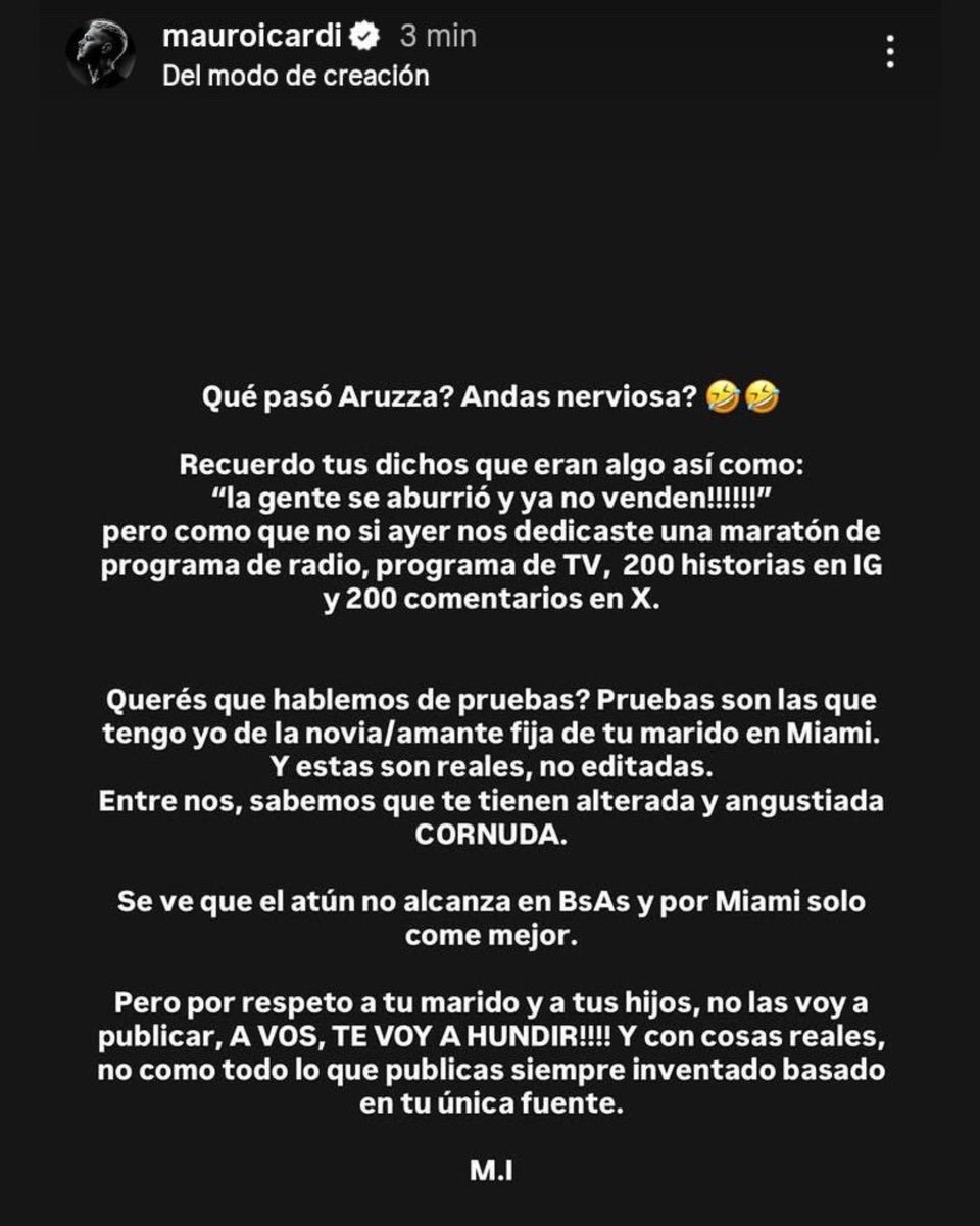 eeemiliano's tweet photo. Continúa la guerra Mauro Icardi - Yanina Latorre. 
Ahora Mauro publica que tiene pruebas de las infidelidades de Diego Latorre y promete "hundir" a Yanina.