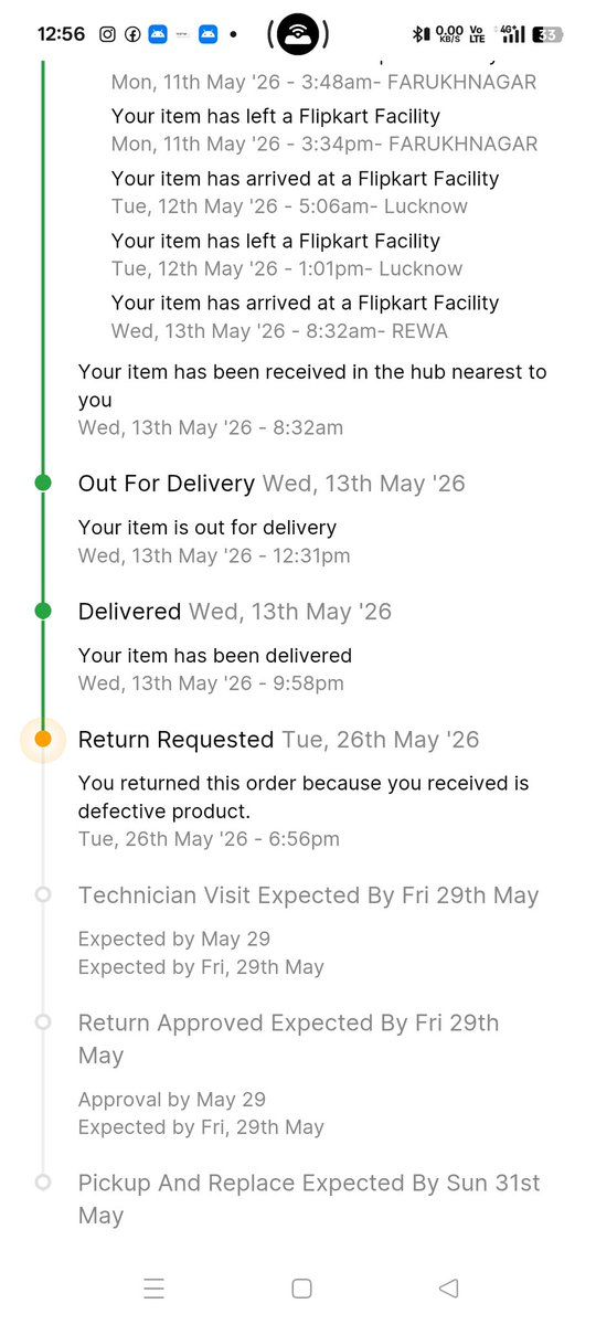 jaydwivedire's tweet photo. "It has been 15 days, and every time I contact Flipkart, I am only told to wait another 24–48 hours. No actual resolution has been provided. This repeated delay is unacceptable. Please resolve my issue immediately or provide a final written resolution. Otherwise, I will continue https://t.co/FISd9bFtSv