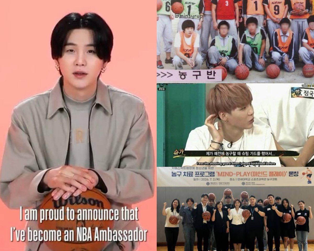 jnfication's tweet photo. El Centro de Tratamiento Min Yoongi presenta por primera vez la terapia de baloncesto "MIND-PLAY".

El centro ha desarrollado el programa "MIND-PLAY" con el apoyo de #SUGA de #BTS; es una terapia integral basado en el baloncesto para adolescentes con trastorno del espectro autista que favorece el desarrollo social, físico y emocional.

Los adolescentes con trastorno del espectro autista que participan en el programa son emparejados con voluntarios para realizar actividades de baloncesto, recibiendo terapia que mejora sus habilidades sociales, capacidades físicas y bienestar emocional.
