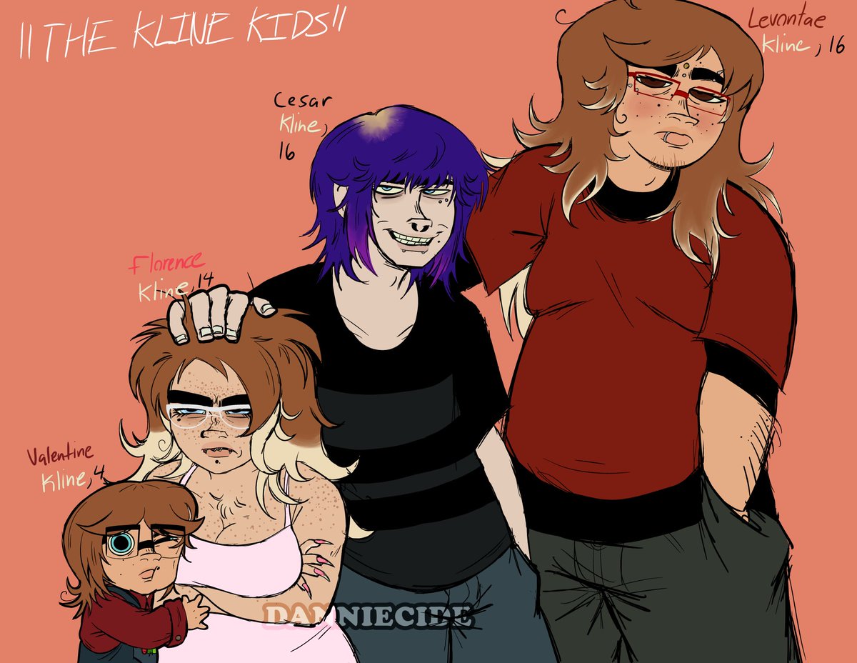 Danniecide's tweet photo. THE KLINE KIDS
Wee bit old but I rlly do gotta post on here more .. o.o"
OCS: Florence , Levontae [Teddy] , Cesar , Valentine
[ Valentine n Cesar by: @taiylornerd ]
I don't think I've posed Teddy or Florence here yet . I should get on that .. https://t.co/HyVoNLMeTF