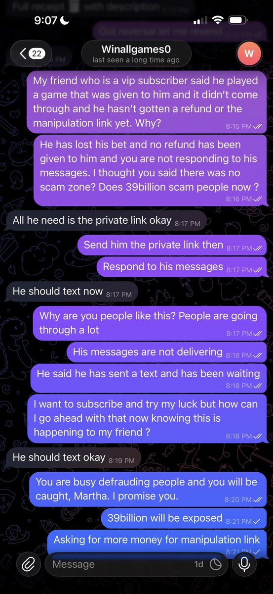 dufflebag00's tweet photo. @Mrbankstips Freedom to me is stopping @39billion from defrauding people with his VIP games. https://t.co/58rl3Mv7l4