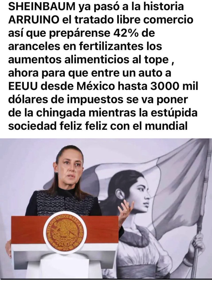Jackie2theworld's tweet photo. Mientras estamos distraídos con el
Mundial…⚽️🇲🇽

México con la chancla en el cuello cada año por la decisión de Sheinbaum de proteger a sus narcopolíticos.

MORENA HACIENDO HISTERIA!!!!😩🥺

#MoreNarcos https://t.co/BGTXJEzQhX