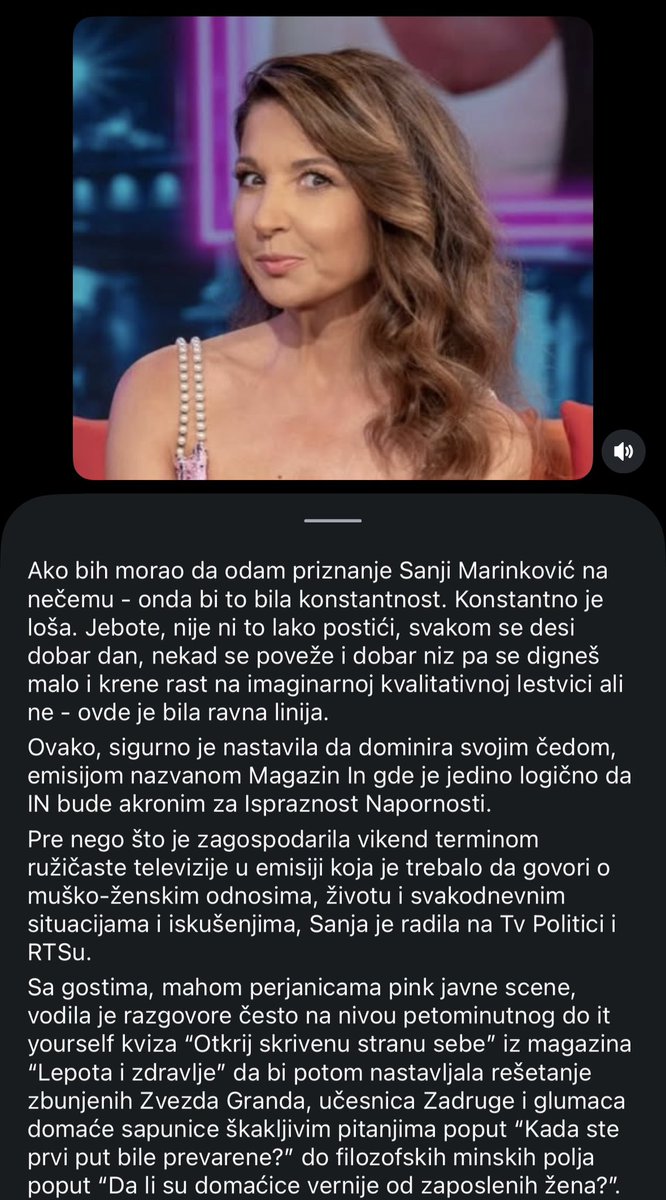 stefidzax's tweet photo. koliko je sve dobro rečeno, odavno nisam pročitao bolji opis o sanji i njenoj emisiji https://t.co/L9xLdbrpKM