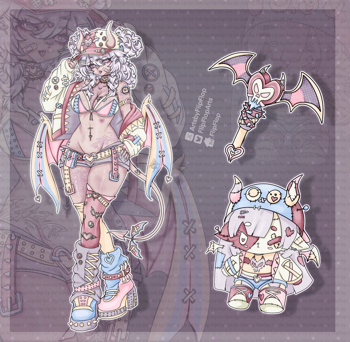 ArtsbyFlipFlop's tweet photo. Killer Idolz #Adoptables
Details in comments!!
Note the auction starts tmrw at 10:30am EST but wanted to give yall a sneak peak <33
#vrmodel #artistonX #smallartist https://t.co/aKmfeA0H0h