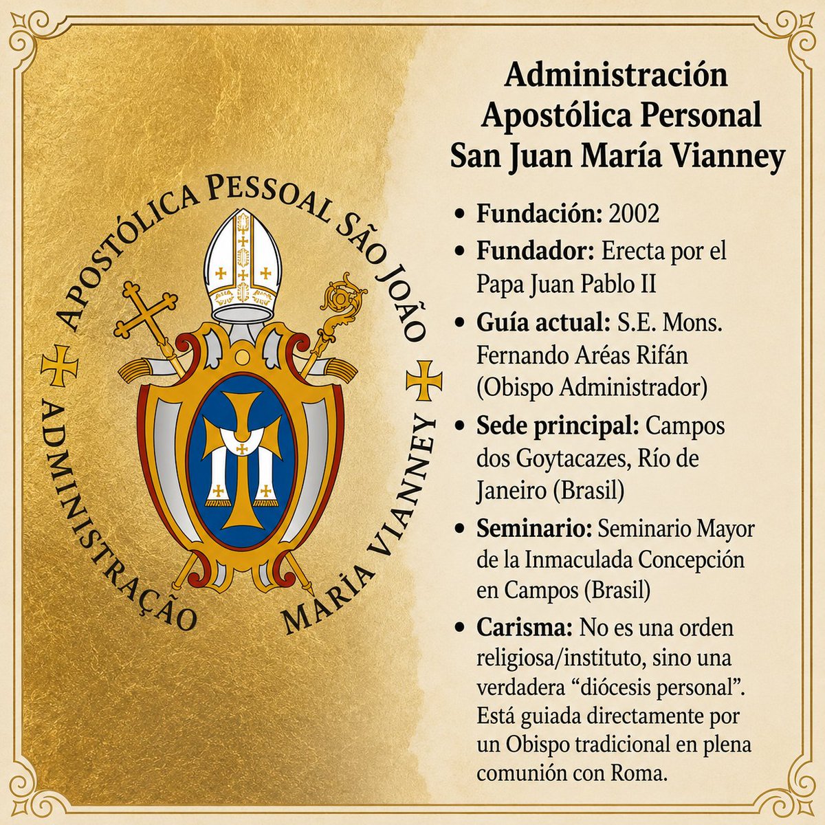 SacerdosMariae's tweet photo. ¿Amas la liturgia tradicional de la Iglesia? ¿Deseas vivir la fe, la espiritualidad y la disciplina católicas según las formas tradicionales? Es perfectamente posible hacerlo en plena comunión con la Iglesia, la Santa Sede y el Romano Pontífice. Un hilo.

1️⃣ La Tradición no es una excusa para la desobediencia. La verdadera Tradición católica se recibe y se vive dentro de la Iglesia. No existe una oposición necesaria entre amor a la liturgia tradicional, fidelidad doctrinal y comunión eclesial.

2️⃣ A veces se presenta un falso dilema: o aceptar determinadas actitudes rupturistas o renunciar a la liturgia tradicional. Esto, sencillamente, no es verdad. Existen comunidades que celebran según los libros litúrgicos anteriores a la reforma y permanecen en plena comunión con la Iglesia.

3️⃣ La Fraternidad Sacerdotal San Pedro (FSSP) nació en 1988. Sus sacerdotes celebran la liturgia tradicional y desarrollan su apostolado en comunión con la Santa Sede y bajo la autoridad de la Iglesia.

4️⃣ La Administración Apostólica Personal San Juan María Vianney, erigida por san Juan Pablo II en 2002, constituye una realidad eclesial singular. Conserva la tradición litúrgica anterior y permanece plenamente unida a Roma.

5️⃣ El Instituto del Buen Pastor (IBP), fundado en 2006, es otra realidad sacerdotal dedicada a la liturgia tradicional. Algunos de sus fundadores procedían de la FSSPX. Su existencia demuestra que siempre es posible elegir el camino de la comunión.

6️⃣ El Instituto de Cristo Rey Sumo Sacerdote (ICRSS), de derecho pontificio, está dedicado especialmente a la formación sacerdotal, la vida litúrgica y el apostolado según las formas tradicionales, en comunión con la Iglesia.

7️⃣ También la Fraternidad San Vicente Ferrer (FSVF), de inspiración dominicana, conserva el antiguo rito propio de la Orden de Predicadores. Tradición litúrgica, espiritualidad clásica y comunión con Roma pueden caminar juntas.

8️⃣ Por eso, nadie puede decir seriamente que para amar la liturgia tradicional sea necesario vivir en una situación de enfrentamiento con la autoridad legítima de la Iglesia. Estas realidades demuestran precisamente lo contrario.

9️⃣ La Tradición de la Iglesia no pertenece a un grupo, a una asociación ni a una sensibilidad particular. Es patrimonio vivo de toda la Iglesia. Y precisamente por amarla debemos recibirla con espíritu eclesial, sin convertirla en bandera contra la propia Iglesia.

🔟 A quienes aman sinceramente la liturgia tradicional hay que decirles con claridad: no tienen que elegir entre Tradición y comunión. Hay caminos dentro de la Iglesia para vivir ese legítimo amor. La Tradición católica nunca debe utilizarse para alejarnos de la comunión, sino para arraigarnos más profundamente en la única Iglesia de Cristo.

Tradición católica, amor a la liturgia y fidelidad al Magisterio. Porque Tradición y comunión no solo son compatibles: deben caminar siempre juntas.

#TradiciónCatólica #VetusOrdo #Liturgia #ComuniónEclesial