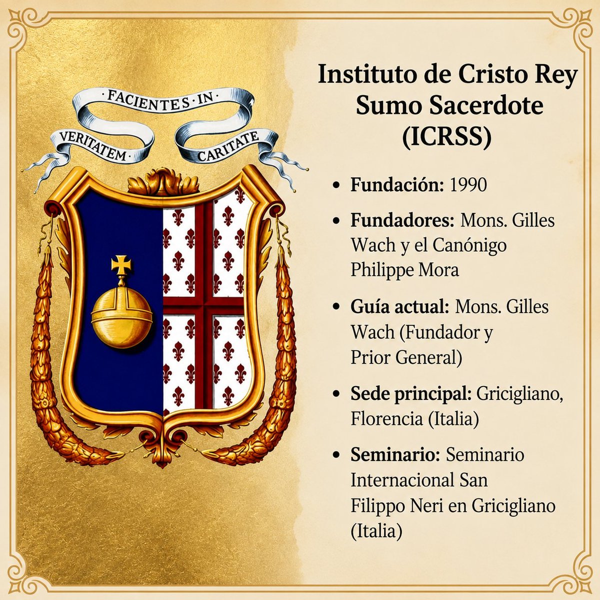 SacerdosMariae's tweet photo. ¿Amas la liturgia tradicional de la Iglesia? ¿Deseas vivir la fe, la espiritualidad y la disciplina católicas según las formas tradicionales? Es perfectamente posible hacerlo en plena comunión con la Iglesia, la Santa Sede y el Romano Pontífice. Un hilo.

1️⃣ La Tradición no es una excusa para la desobediencia. La verdadera Tradición católica se recibe y se vive dentro de la Iglesia. No existe una oposición necesaria entre amor a la liturgia tradicional, fidelidad doctrinal y comunión eclesial.

2️⃣ A veces se presenta un falso dilema: o aceptar determinadas actitudes rupturistas o renunciar a la liturgia tradicional. Esto, sencillamente, no es verdad. Existen comunidades que celebran según los libros litúrgicos anteriores a la reforma y permanecen en plena comunión con la Iglesia.

3️⃣ La Fraternidad Sacerdotal San Pedro (FSSP) nació en 1988. Sus sacerdotes celebran la liturgia tradicional y desarrollan su apostolado en comunión con la Santa Sede y bajo la autoridad de la Iglesia.

4️⃣ La Administración Apostólica Personal San Juan María Vianney, erigida por san Juan Pablo II en 2002, constituye una realidad eclesial singular. Conserva la tradición litúrgica anterior y permanece plenamente unida a Roma.

5️⃣ El Instituto del Buen Pastor (IBP), fundado en 2006, es otra realidad sacerdotal dedicada a la liturgia tradicional. Algunos de sus fundadores procedían de la FSSPX. Su existencia demuestra que siempre es posible elegir el camino de la comunión.

6️⃣ El Instituto de Cristo Rey Sumo Sacerdote (ICRSS), de derecho pontificio, está dedicado especialmente a la formación sacerdotal, la vida litúrgica y el apostolado según las formas tradicionales, en comunión con la Iglesia.

7️⃣ También la Fraternidad San Vicente Ferrer (FSVF), de inspiración dominicana, conserva el antiguo rito propio de la Orden de Predicadores. Tradición litúrgica, espiritualidad clásica y comunión con Roma pueden caminar juntas.

8️⃣ Por eso, nadie puede decir seriamente que para amar la liturgia tradicional sea necesario vivir en una situación de enfrentamiento con la autoridad legítima de la Iglesia. Estas realidades demuestran precisamente lo contrario.

9️⃣ La Tradición de la Iglesia no pertenece a un grupo, a una asociación ni a una sensibilidad particular. Es patrimonio vivo de toda la Iglesia. Y precisamente por amarla debemos recibirla con espíritu eclesial, sin convertirla en bandera contra la propia Iglesia.

🔟 A quienes aman sinceramente la liturgia tradicional hay que decirles con claridad: no tienen que elegir entre Tradición y comunión. Hay caminos dentro de la Iglesia para vivir ese legítimo amor. La Tradición católica nunca debe utilizarse para alejarnos de la comunión, sino para arraigarnos más profundamente en la única Iglesia de Cristo.

Tradición católica, amor a la liturgia y fidelidad al Magisterio. Porque Tradición y comunión no solo son compatibles: deben caminar siempre juntas.

#TradiciónCatólica #VetusOrdo #Liturgia #ComuniónEclesial