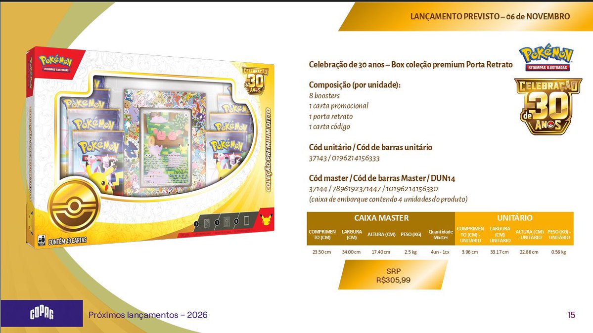 VidaDeTreinador's tweet photo. Valores nacionais do pacotes e dos box especiais dos 30 anos de Pokémon são anunciados. 

Essa festa virou um enterro. https://t.co/3LZCWTpM7r