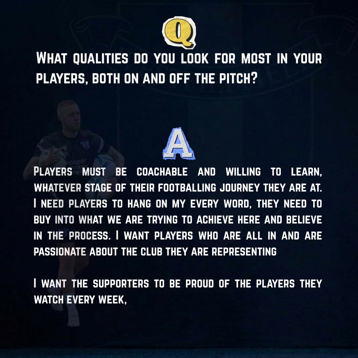 Westfieldsfc1's tweet photo. FROM THE DUGOUT: A message from Danny Janes ⚽
(PART 2)
#FieldsTogether🟣🔵 https://t.co/fo7dv3Uwq0