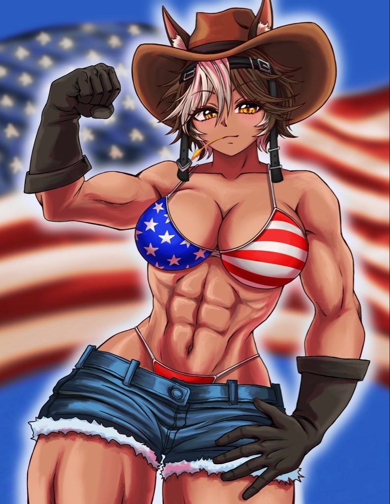 Jaytown_Jt's tweet photo. To the loveliest Tomboy Horse Lady Tomoe Umari 🇺🇸🐴🥕 
and Happy 4th of July 🇺🇸🍔 🥳  
#Artofwarhorse #TomoeUmari #July4th https://t.co/JX5FfGeHjO