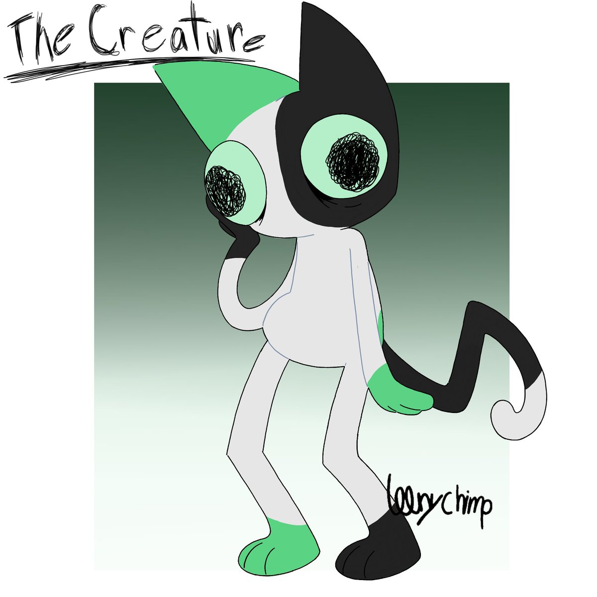 AngelGomez39477's tweet photo. Third attack for artfight to @mintieberrie friendly fire 

I loved the design of the creature with how simple but unsettling it looks. Hope you like it 😁 https://t.co/3seO0kCSS4