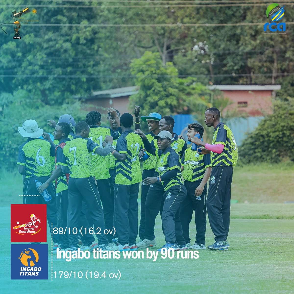 RwandaCricket's tweet photo. Check out today’s results from Men’s Elite liberation T20 Cup.
#GrowingWithEveryStep #Rwandacricketassociation https://t.co/qAfhWYe1fM