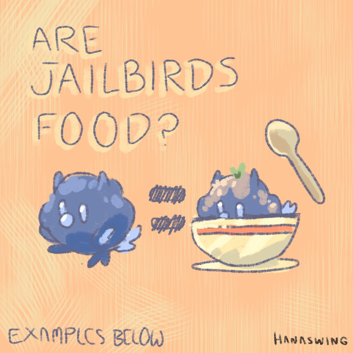 Hanaswing's tweet photo. Are jailbirds food? 
An important guide for you!
(1/4) #RavenCrafts https://t.co/xtFBimiIKS