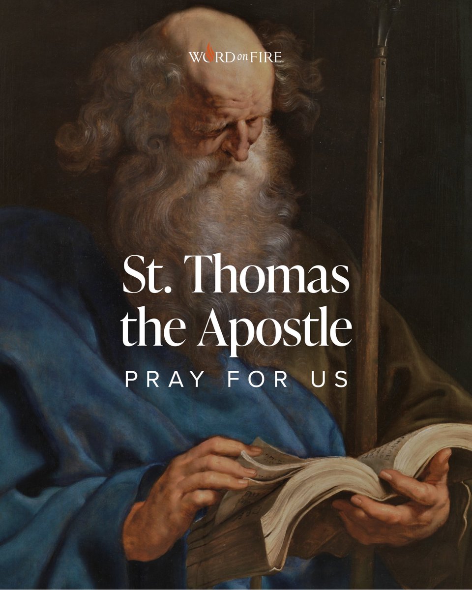 BishopBarron's tweet photo. St. Thomas, the doubting apostle who placed his hand on the side of the risen Christ, pray for us! https://t.co/5ZlCeAtJcX